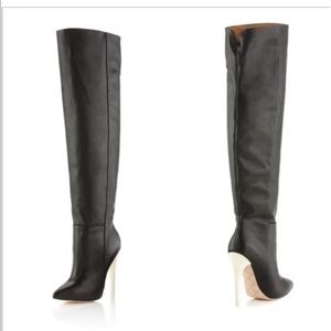 L.A.M.B black leather hylda boots 6 1/2